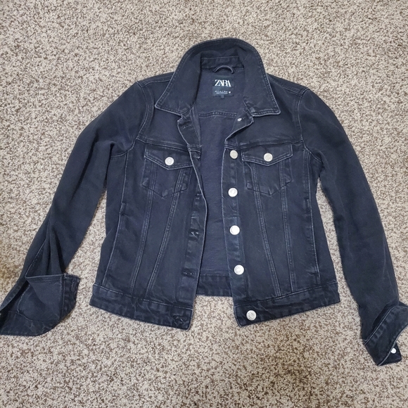 Zara Jackets & Coats Zara Black Jean Jacket Poshmark